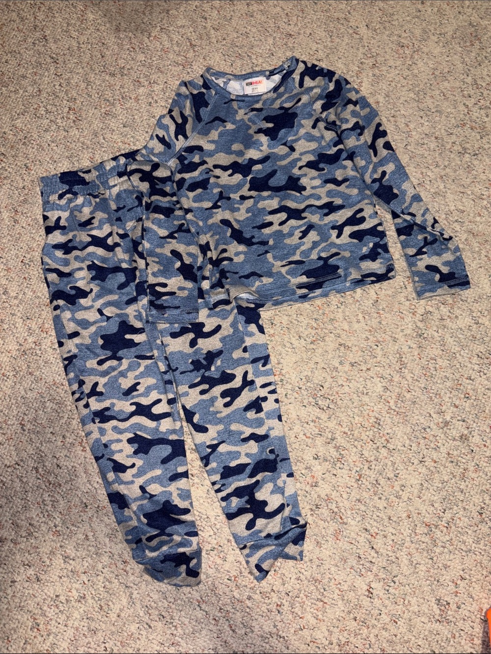 Blue Camo Kids Pajama Set